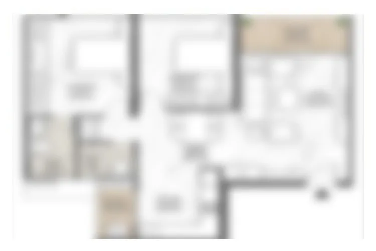 VJ Palladio Kharadi Central 3 BHK floor plan Pune