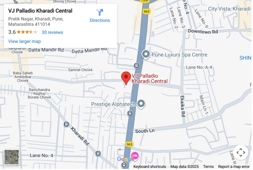 VJ Palladio Kharadi Central Pune location map
