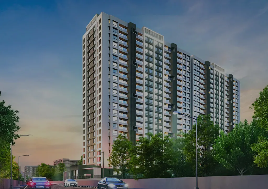 VJ Palladio Kharadi Central Pune luxury apartments exterior view